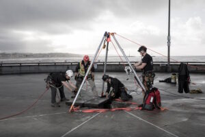 Outside confined space practice training by Onsite Rescue