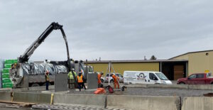Onsite Rescue vehicle with workers outside at a work site and other vehicles
